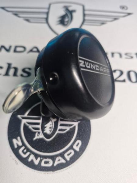 Zündapp Glocke Klingel 400-17.610 schwarz gepulvert mit Zündapp Schrift Gravur !